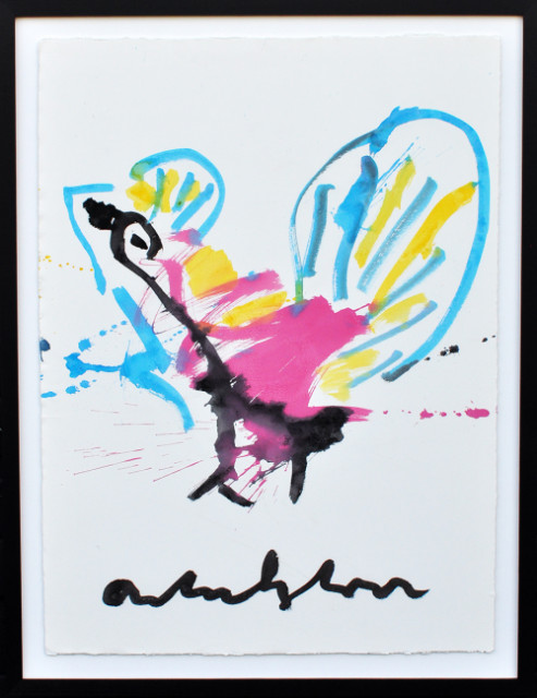 Anton Heyboer + Kip in het wit